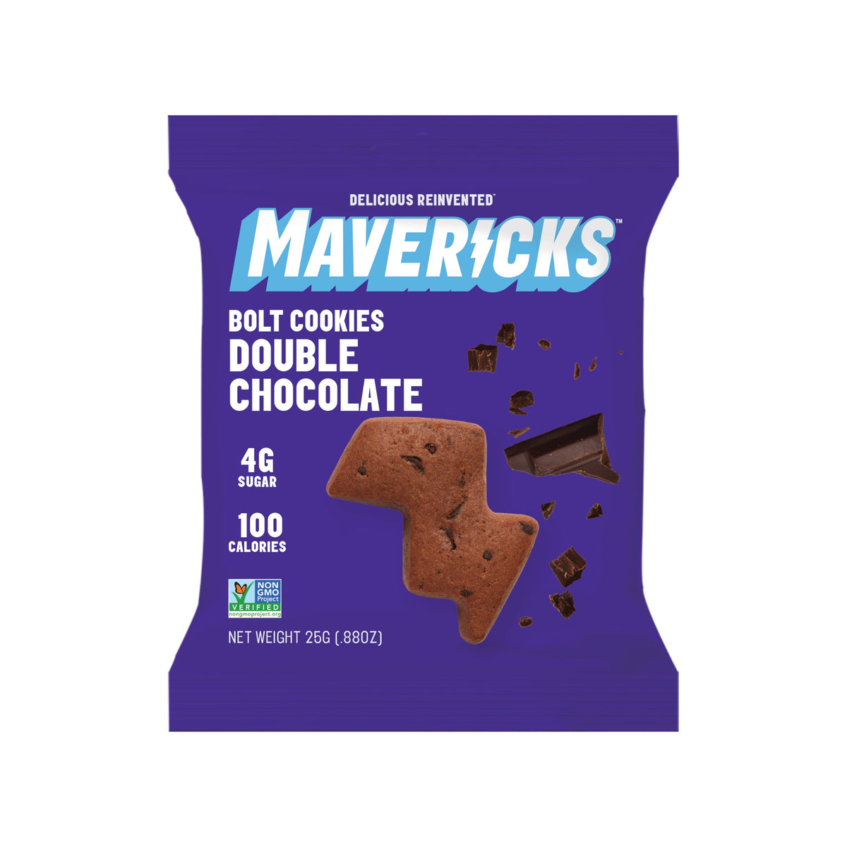 Mavericks Snacks - Double Chocolate Bolt Cookies, Snack Packs