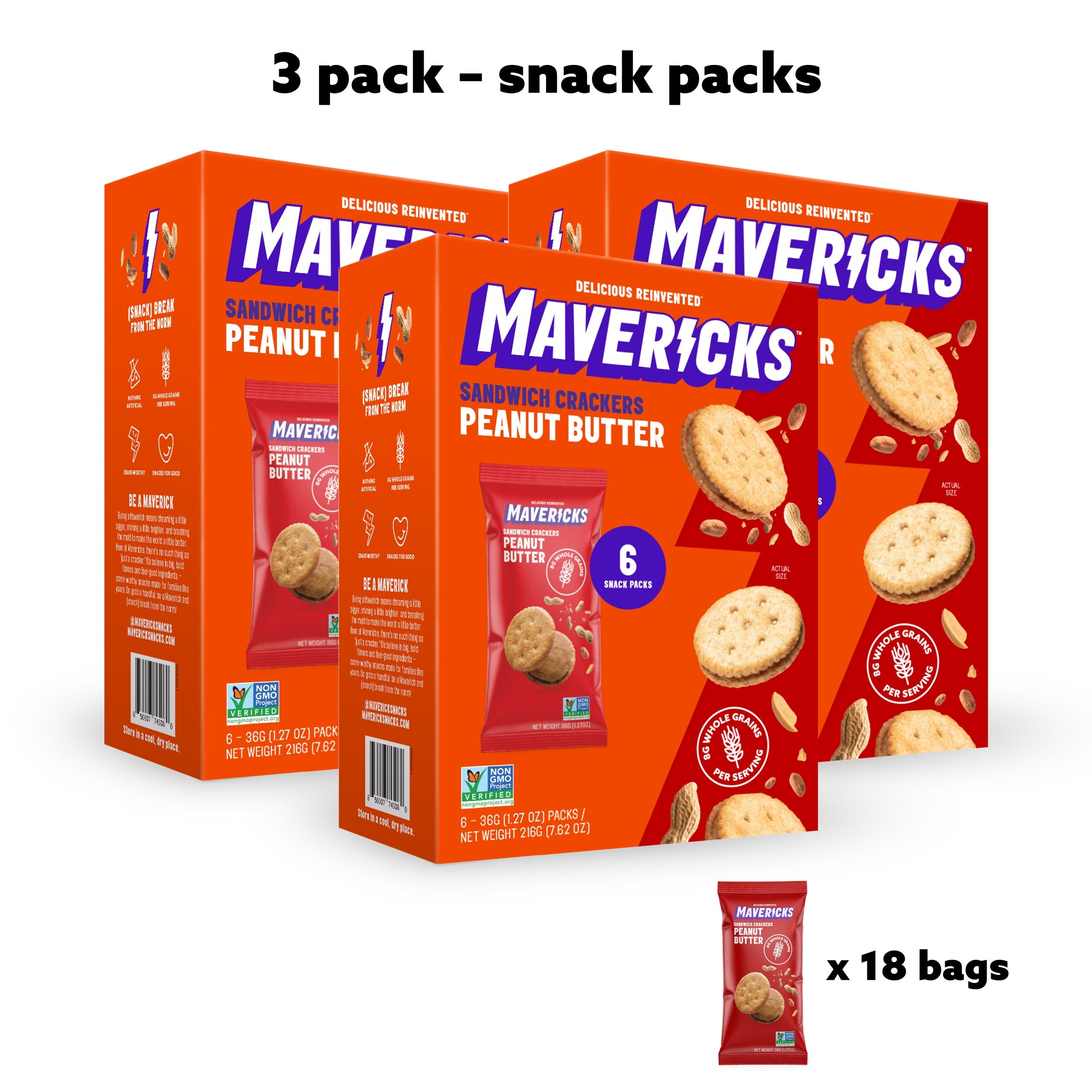 peanut butter sandwich crackers, snack packs